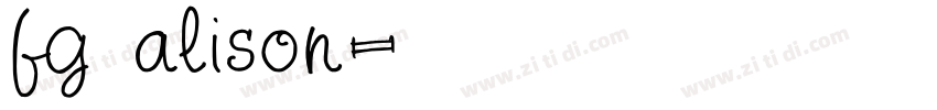 fg alison字体转换